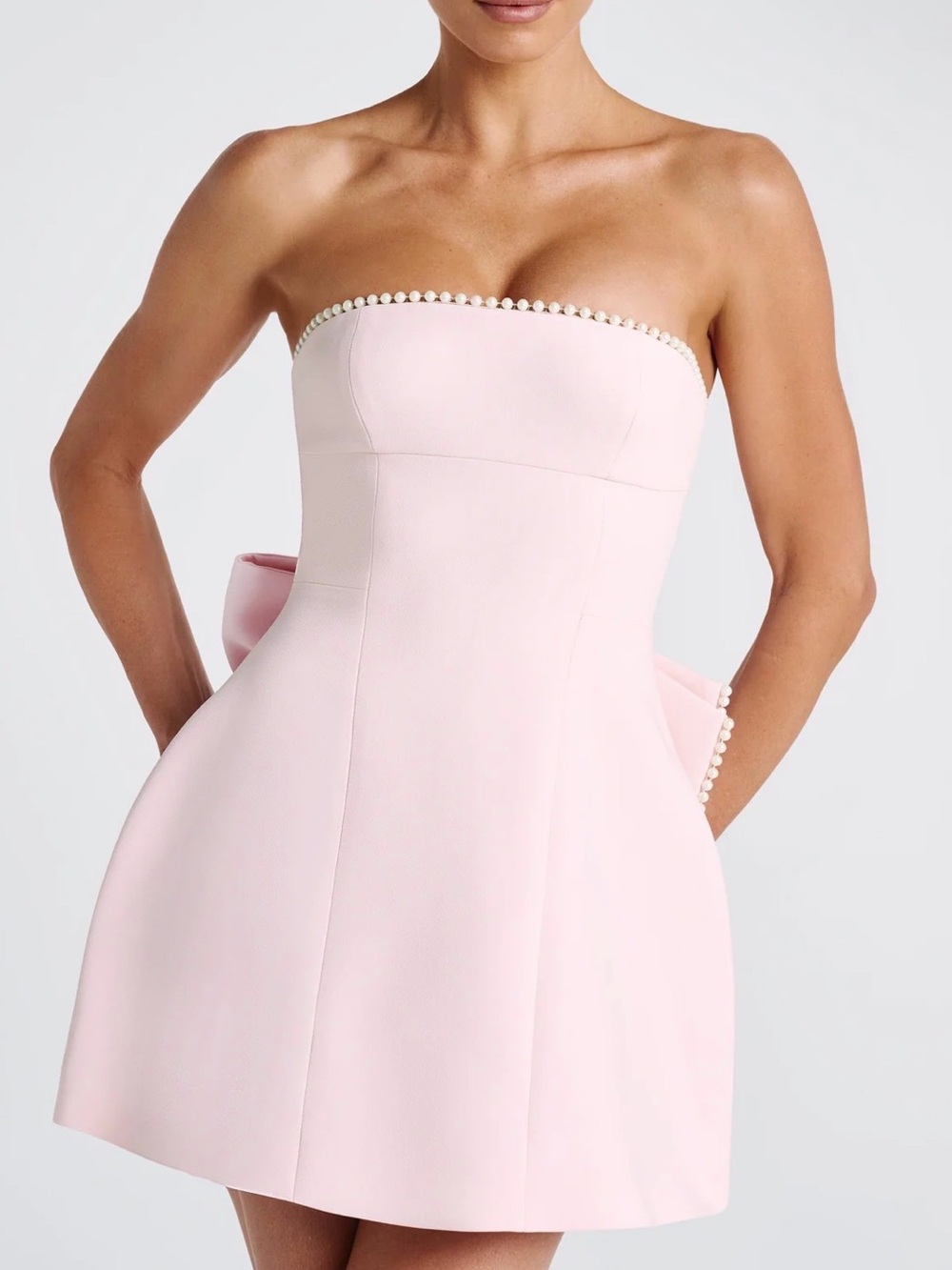 Babyboo Suni Mini Dress Pink Strapless Homecoming Party Dress NWT Size M - Picture 4 of 5